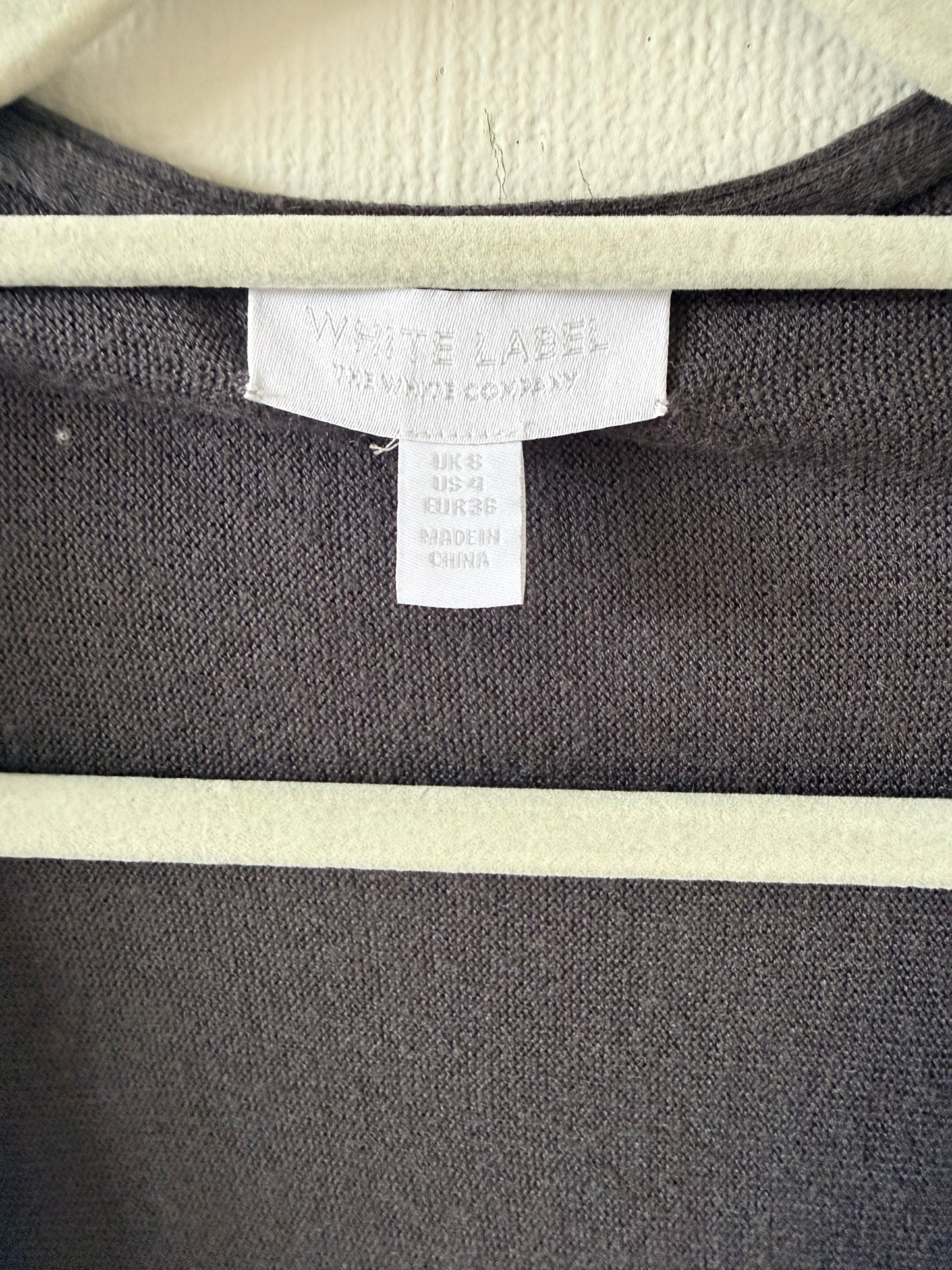 White label grey cardigan - size UK 8