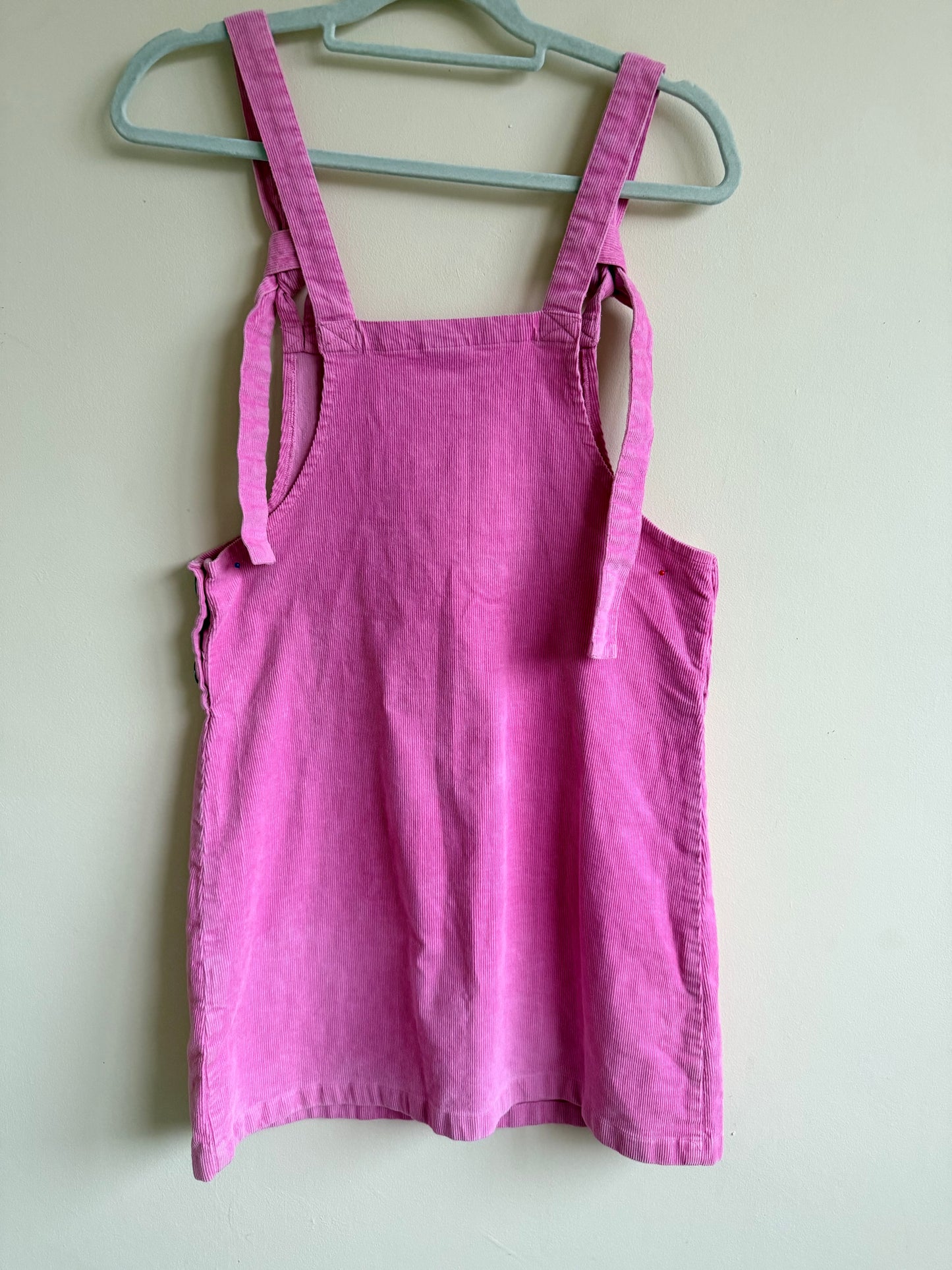 Lucy & Yak pink dungaree dress - size UK 8