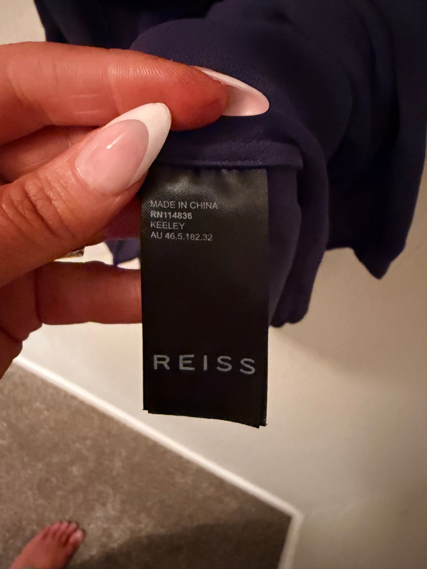 Reiss blouse - navy blue - size UK 10