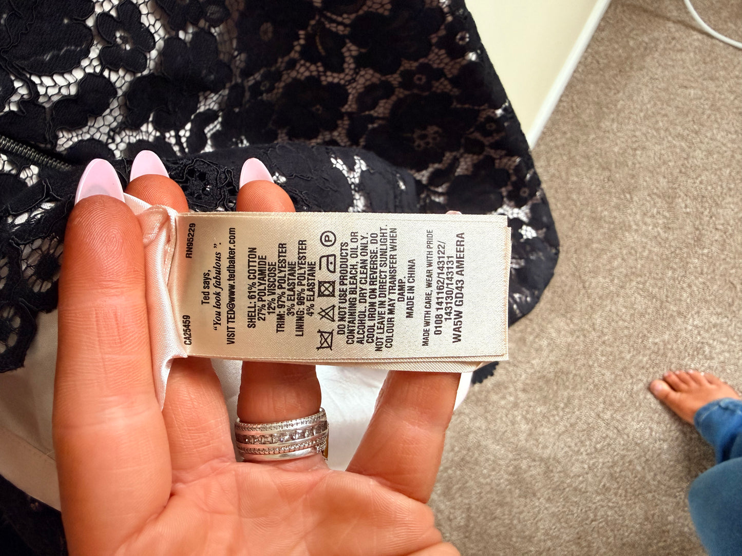 Ted baker lace dress - size UK 14