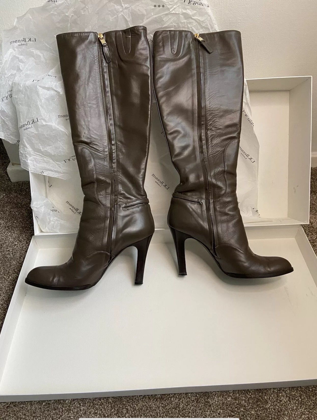 L.K Bennett leather boots - size UK 8 (41)