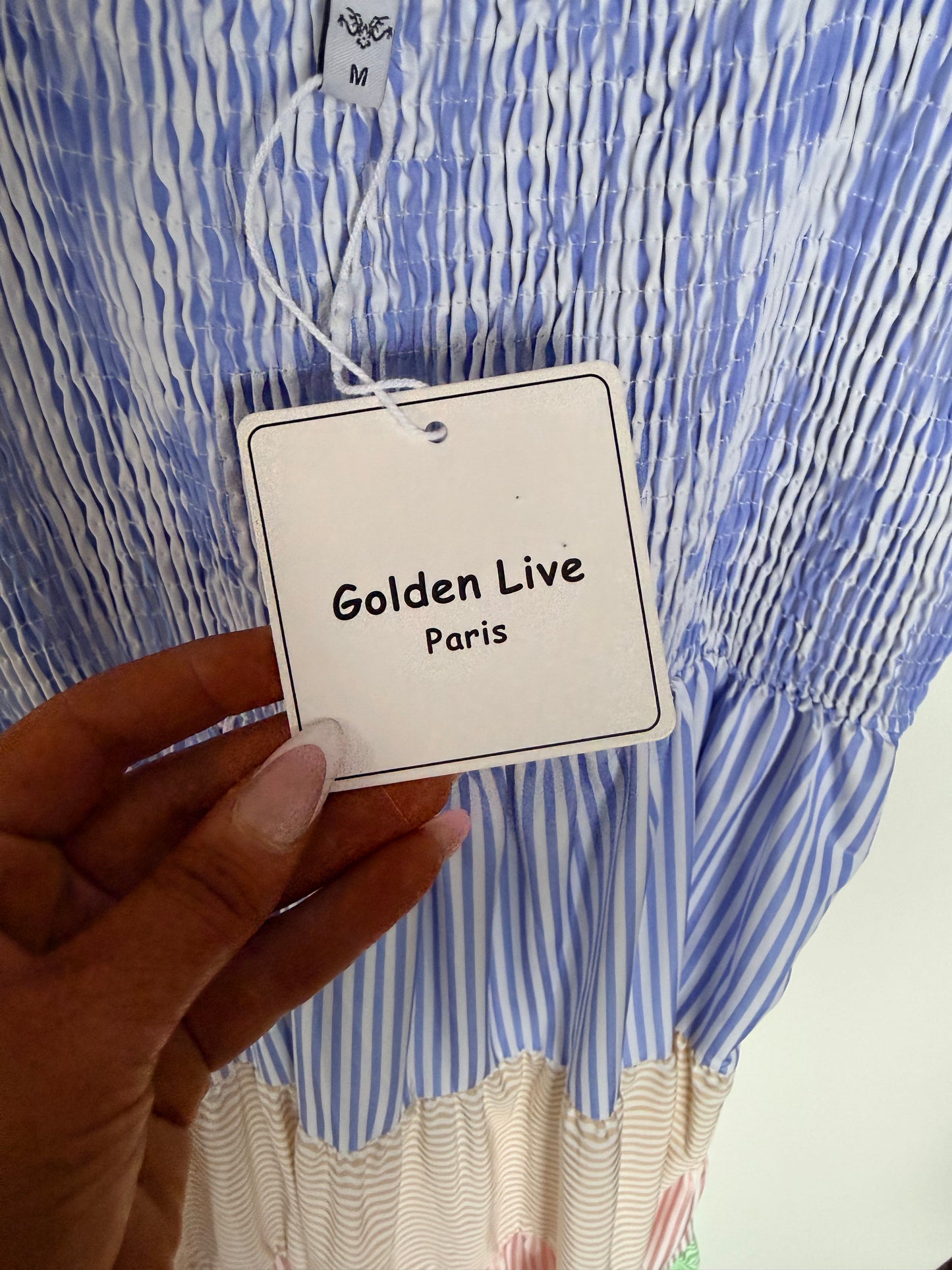 Stripey boutique summer dress - size 10-14