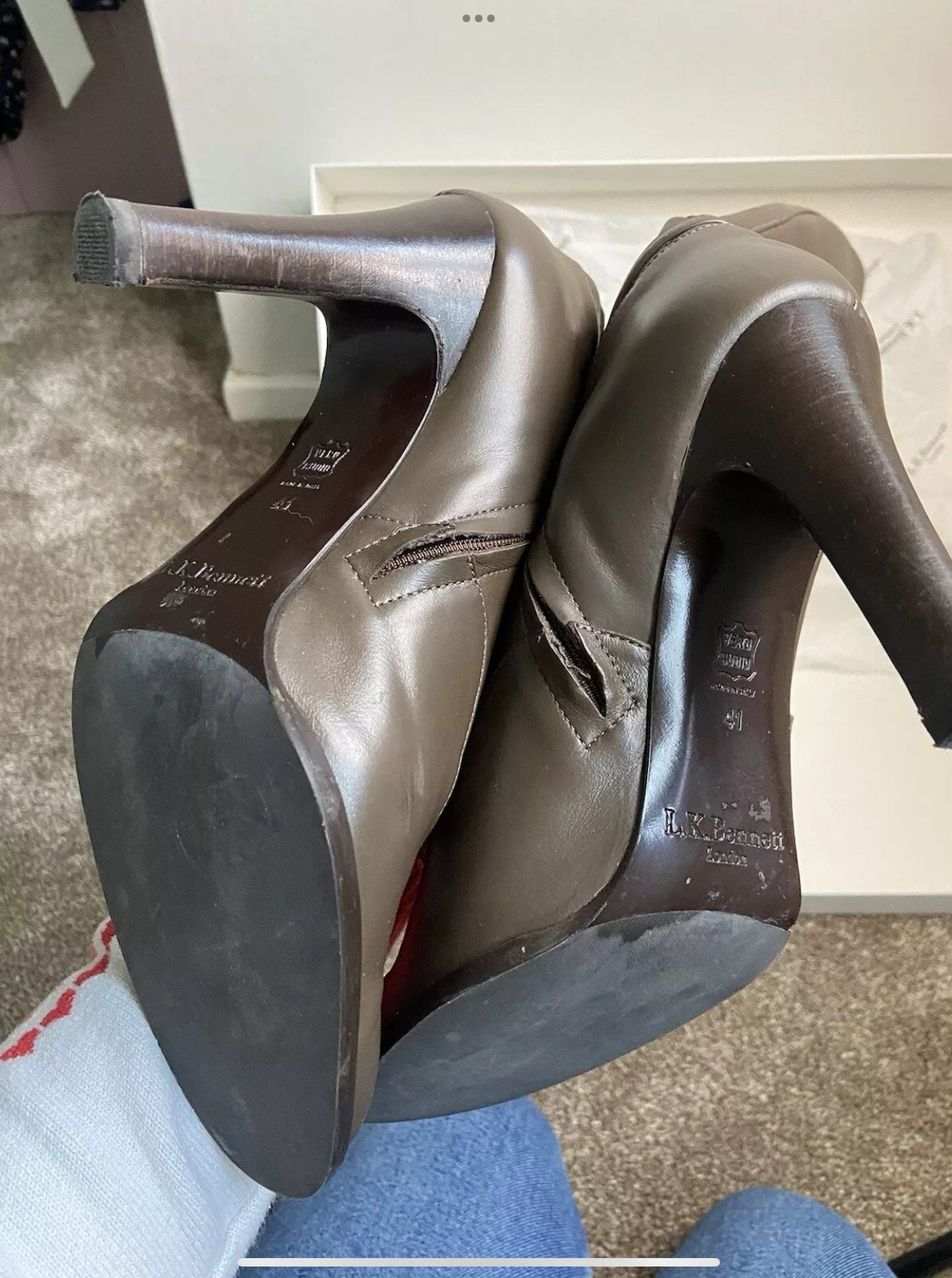 L.K Bennett leather boots - size UK 8 (41)