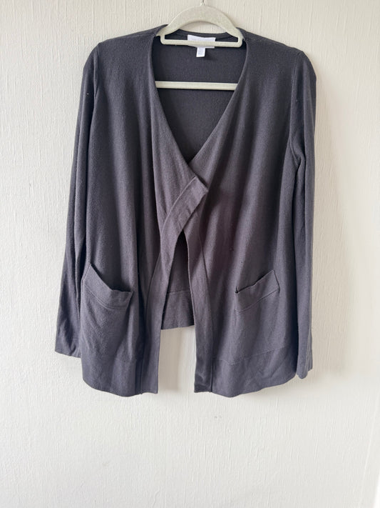 White label grey cardigan - size UK 8