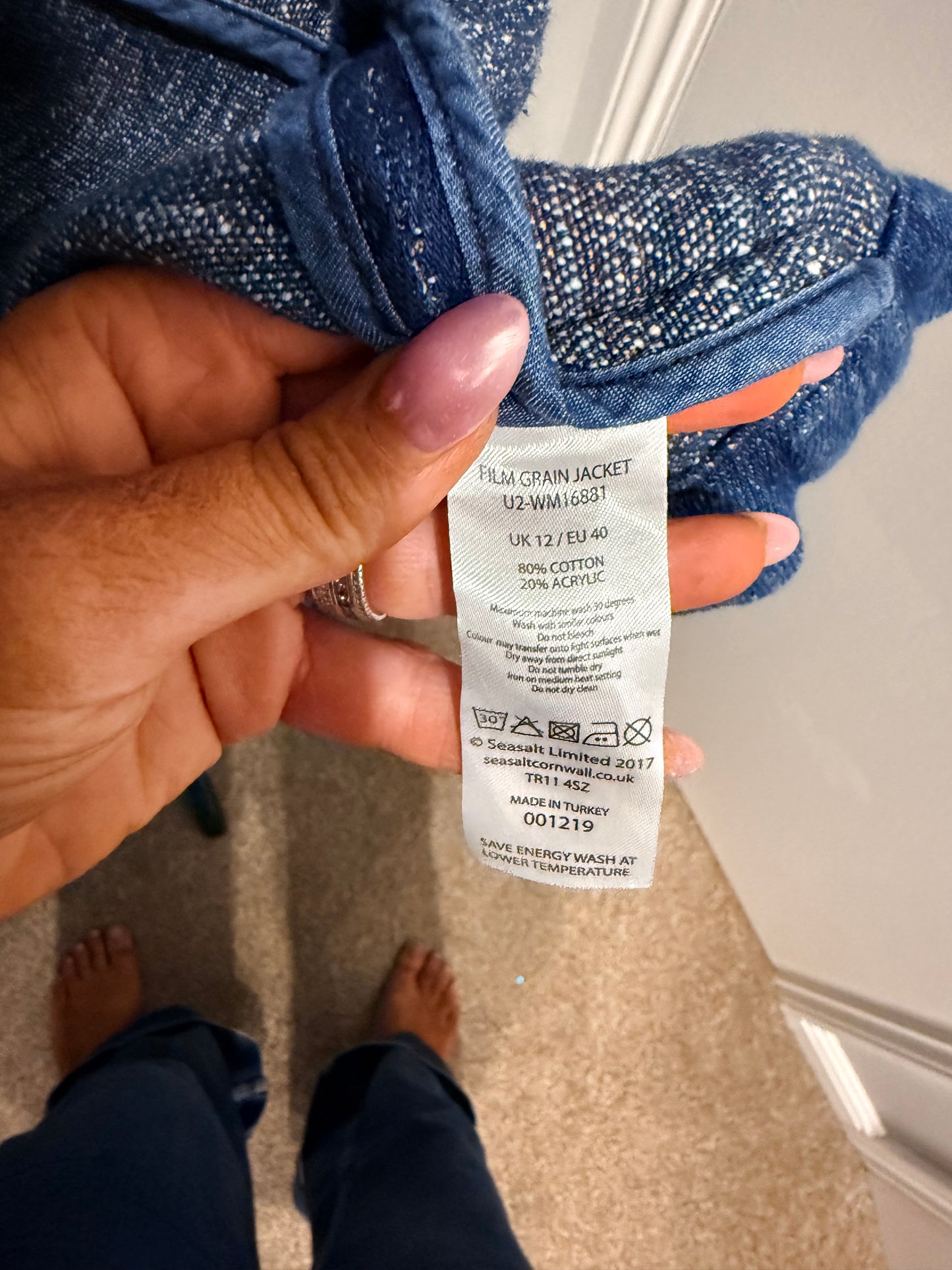 Sea salt Cornwall denim jacket - size 12