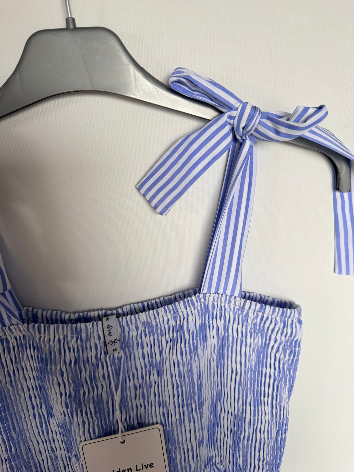 Stripey boutique summer dress - size 10-14