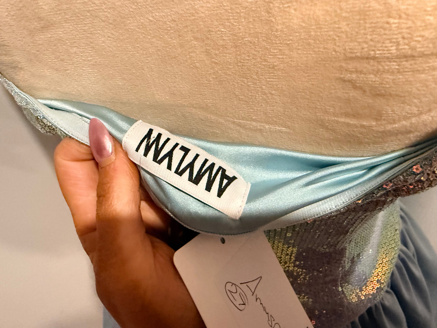 Amy Lynn blue sequin dress - size 8