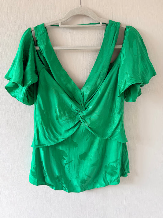 River island green blouse - size UK 10 - new with tags